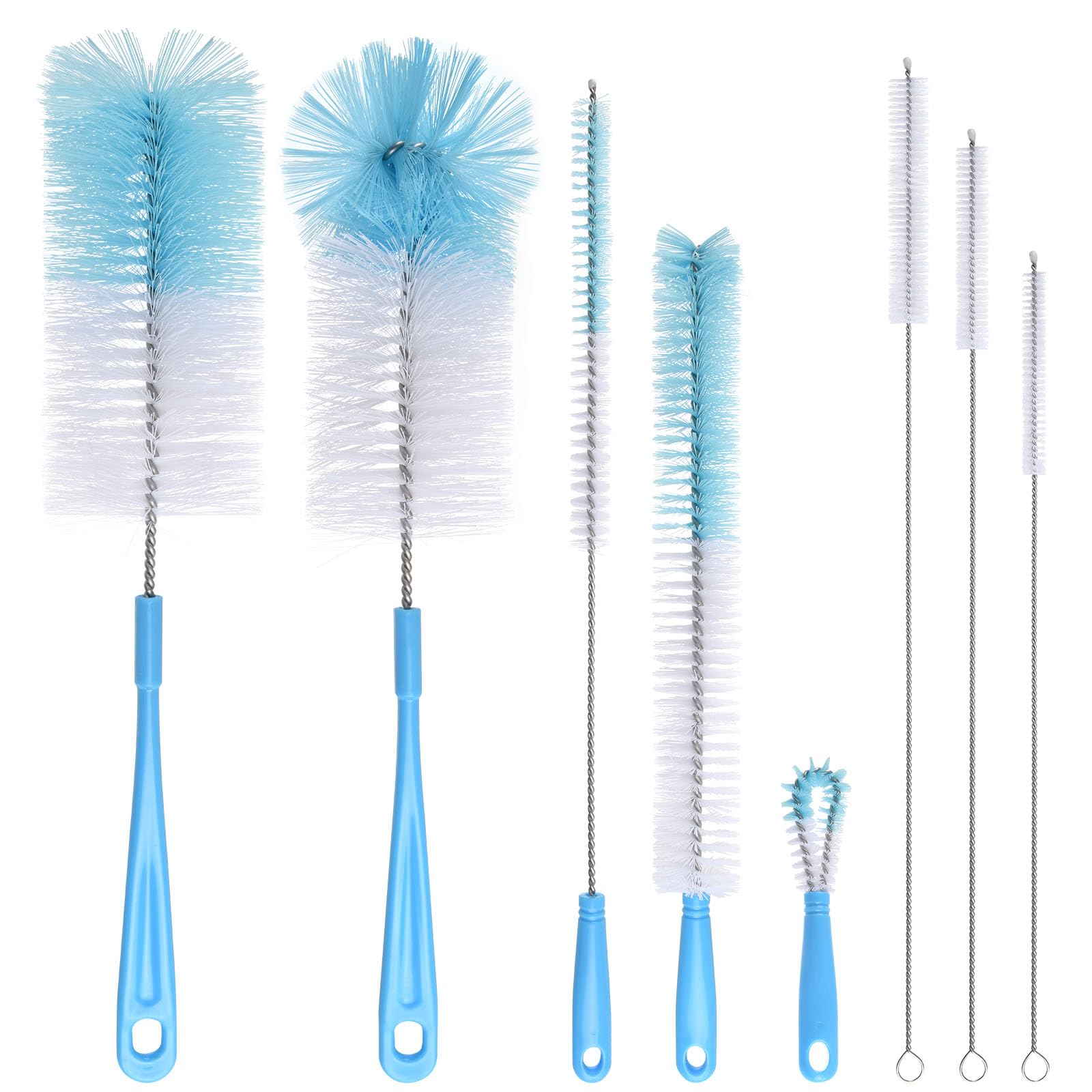 Vicloon Bottle Brushes, 8Pcs Multipurpose Bottle Cleaning Brushes Non-Scratch Water Bottle Cleaner Set for Baby Bottle Tube Pipe Flask Straws Brush