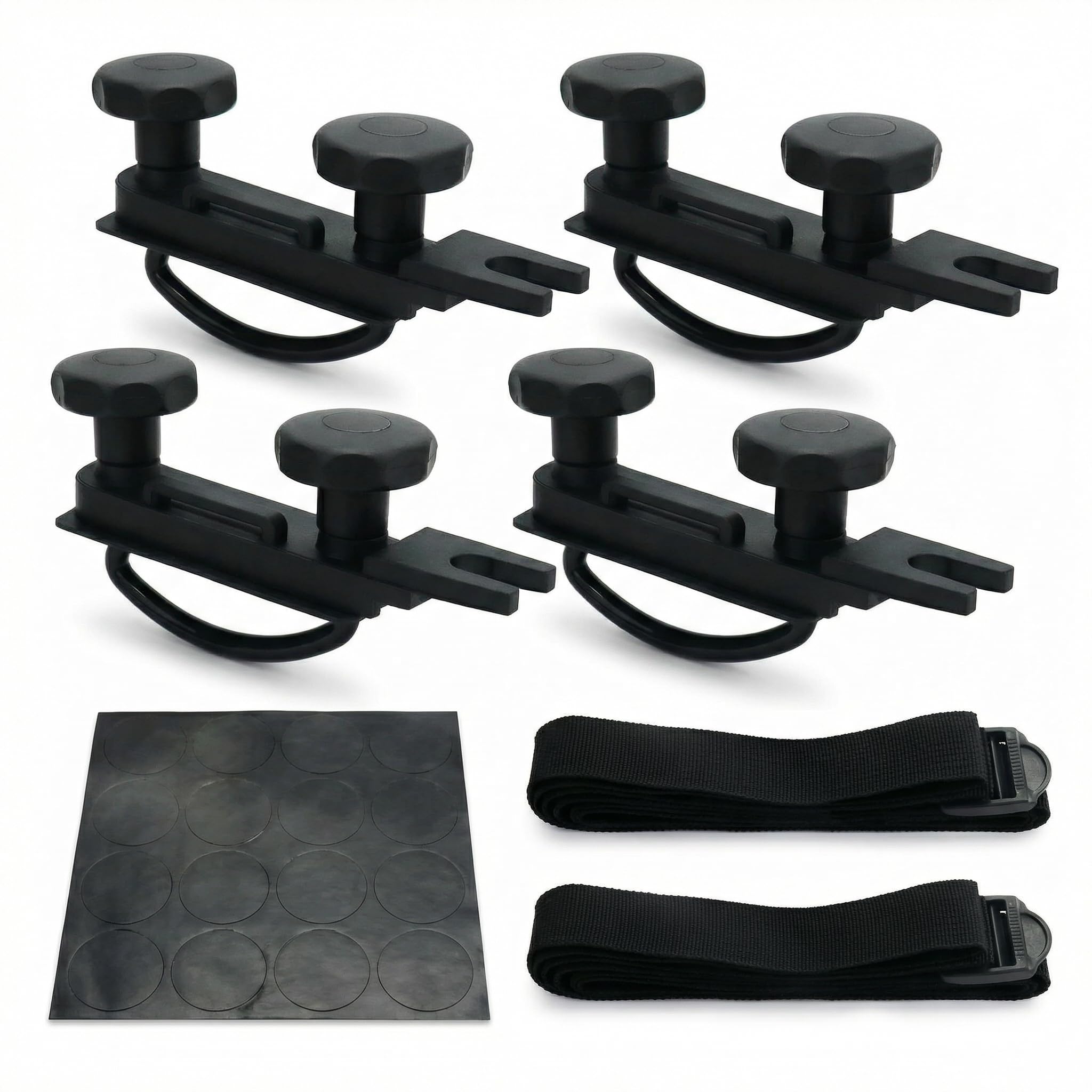QWORK® 4-częściowy wspornik do boxu dachowego w kształcie litery U, mocowanie do boxu dachowego, zaciski w kształcie litery U o szerokości wewnętrznej 85 mm.