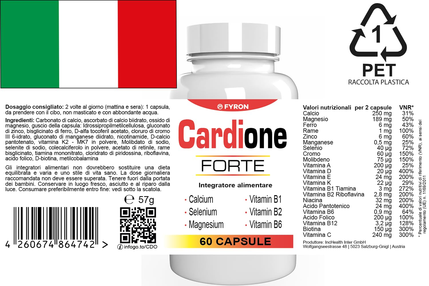 Cardione Forte - 300 Kapseln (5x 60 Kapseln), 5er Pack