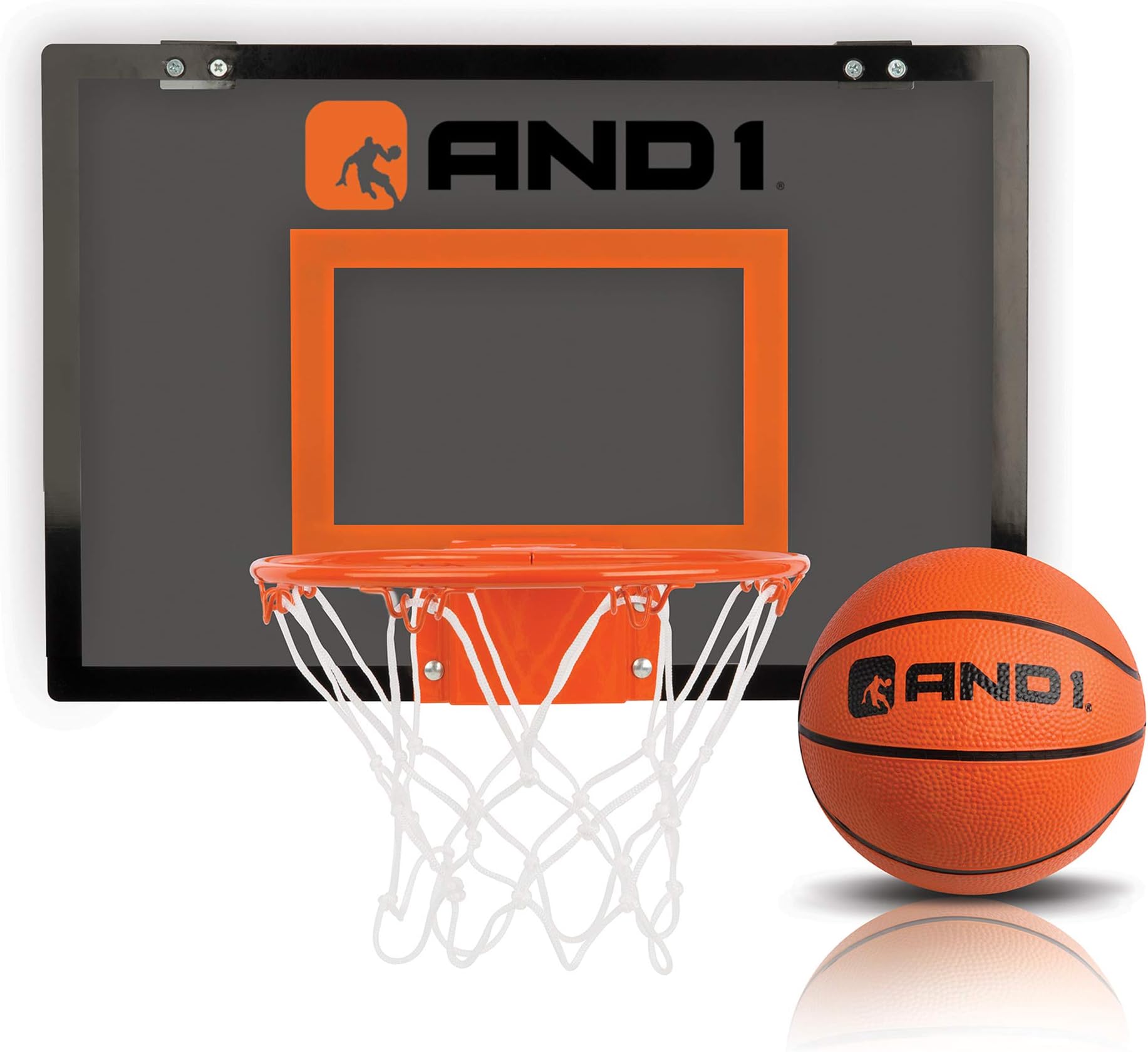 Over The Door Mini Hoop: - 18”x12” Easy to Install Portable Basketball Hoop with Steel Rim, Includes 5” Mini Basketball, Indoor Game Set for Children and Adults