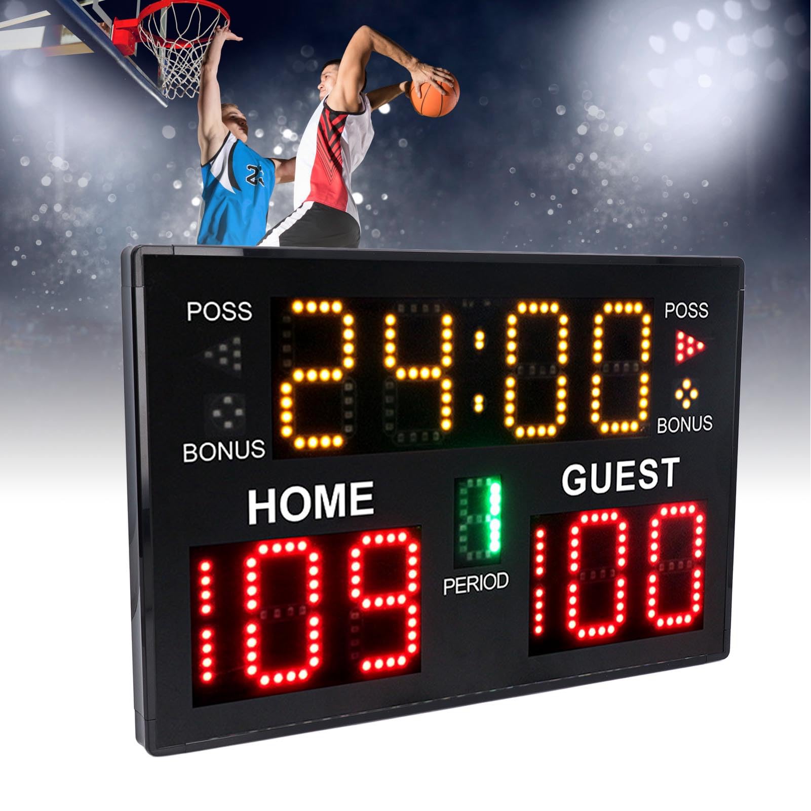 Tabellone Segnapunti Elettronico a LED a 11 Cifre con modalità Multiple per Allenamento, Basket, Wrestling, Pallavolo, Uso Interno
