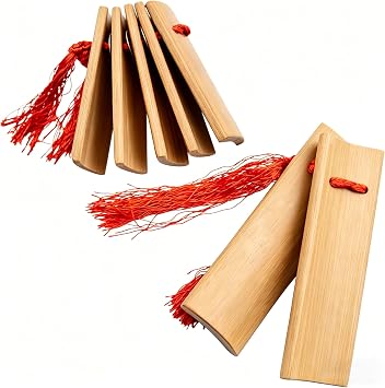 Miwayer Chinese Kuaiban Bamboo Clapper, Traditional Handheld Percussion Instrument for Performance, Rap, Drama, Festival & Cultural Events, Professional Rhythm Tool