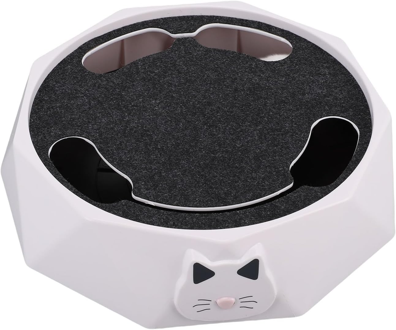 Zerodis Interactive Cat Toy Automatic Cat Teaser Toy Interactive 2 Speed Adjustable Rotating Play Disk Electric Powered Fun Play for Indoor Pet Kitten Exercise Entertainment