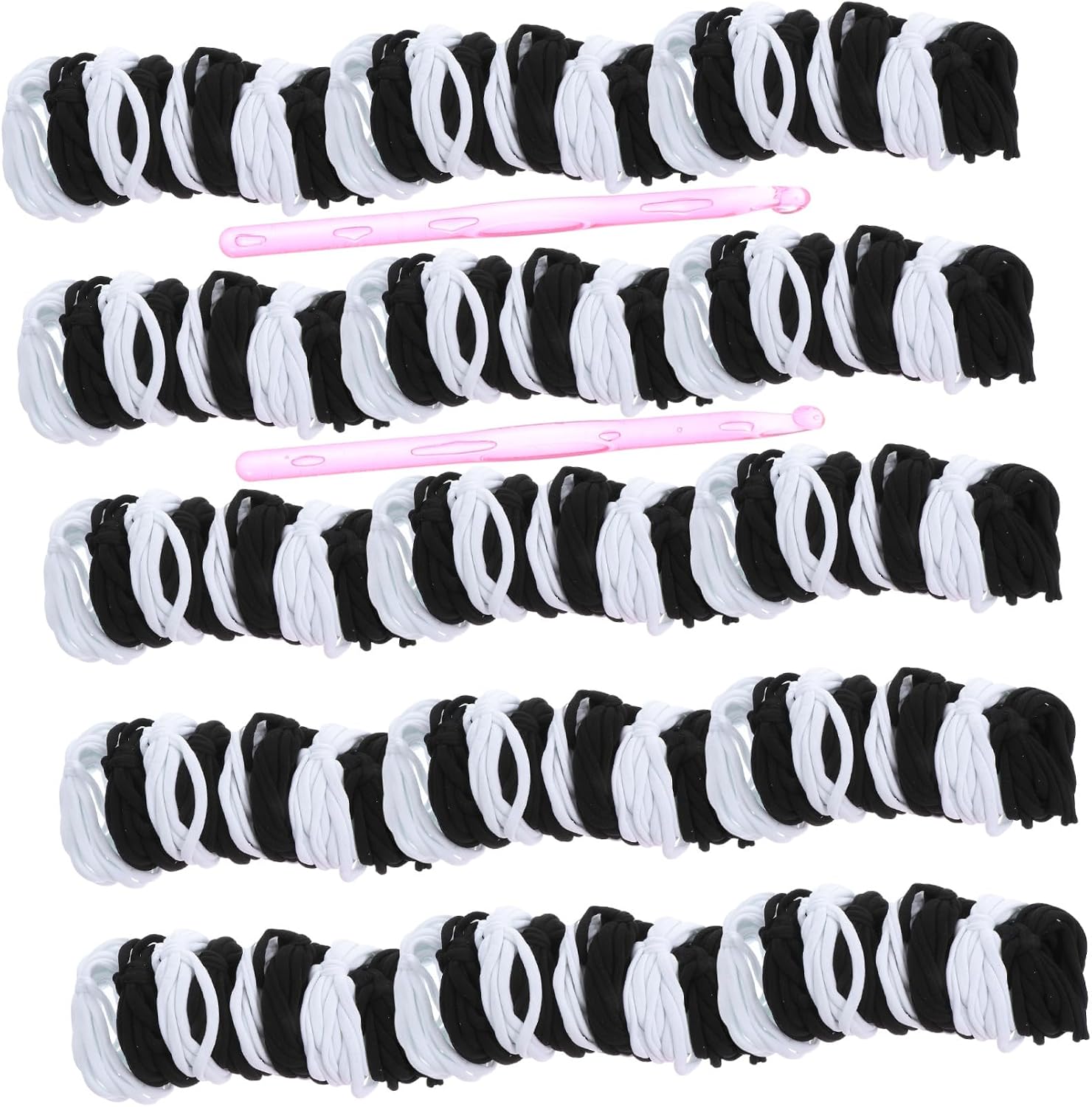 STOBOK 3sets DIY Braided Elastic Rope Twine White Rope Loom Loop Braided String for Boys and Girls Crafts Toys