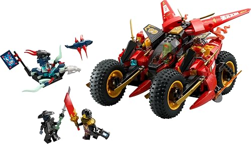 LEGO NINJAGO Ninja Combat Vehicle - Transforms into 2 Ninja Motorbikes & a Jet Plane Toy - 6 Minifigures incl. Kai & Cole - Dragons Rising Birthday Gift for 8+ Year Old Boys - 71844 - 10