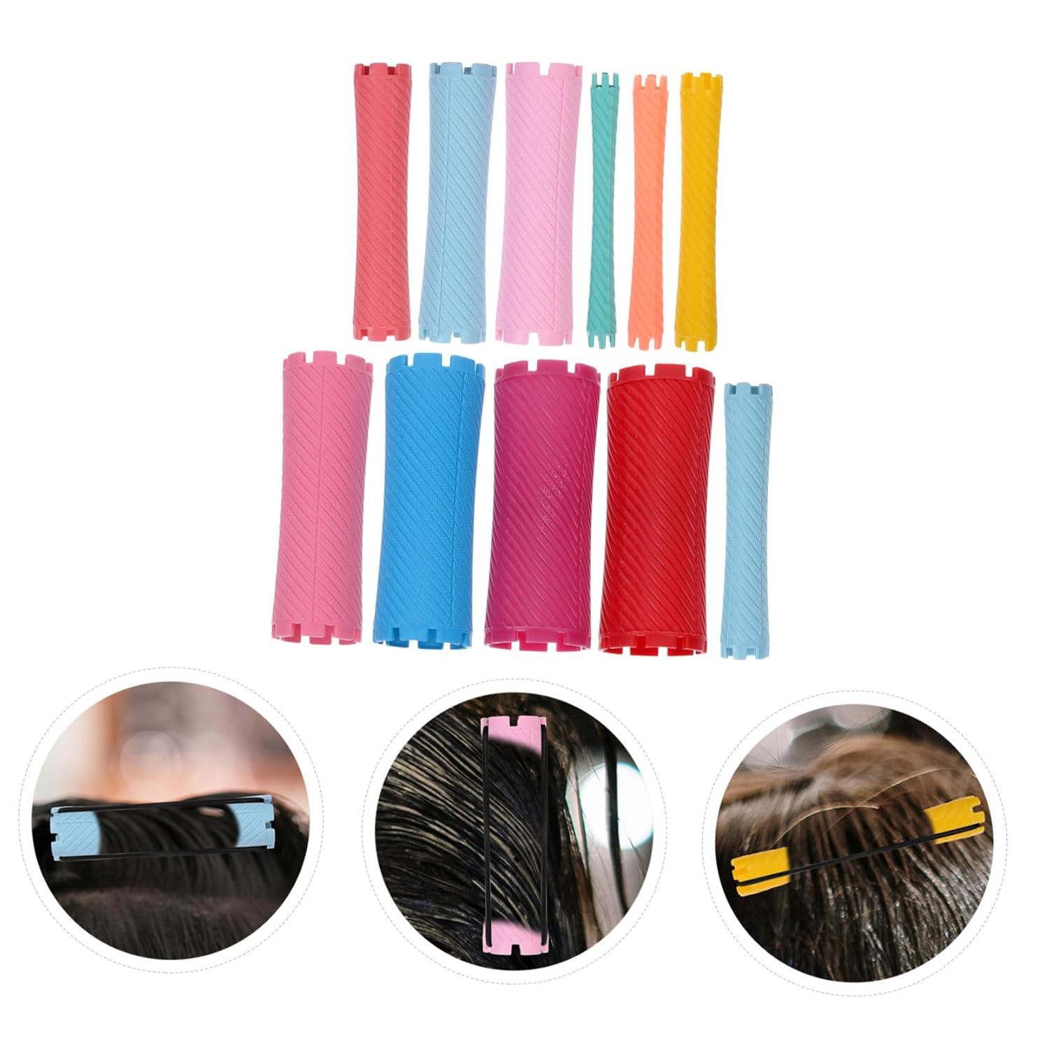 Hair Curling Tool Set 100pcs Perm Rods Large Hair Rollers for Curly Hair Salon Comfortable to Hold Comfortable Abs Rubber