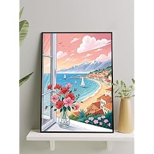 Postermanya Window to the Coast, Sahile A lan Pencere, Sanat Deniz Manzaral   er eveli Tablo -  er eveli Poster