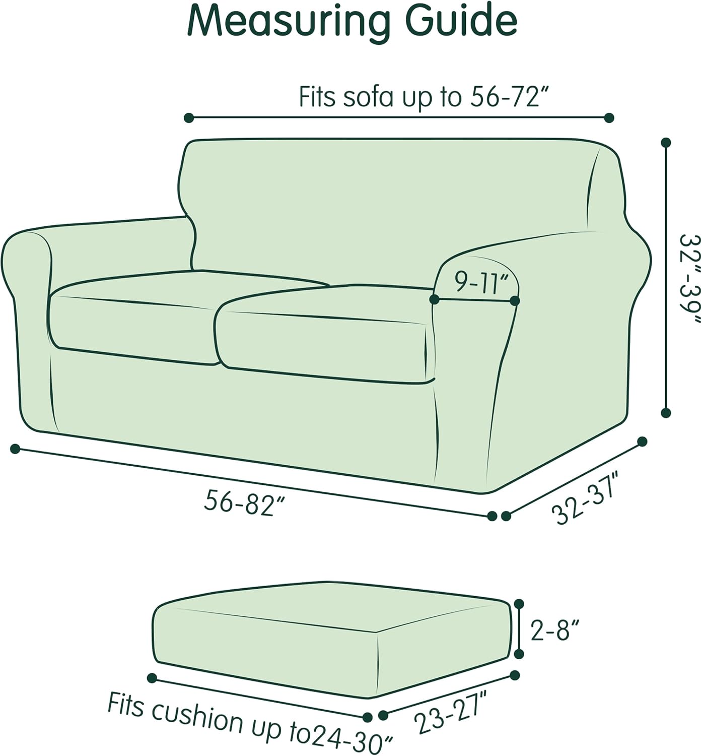 CHUN YI 3 Piece Velvet Couch Covers for 2 Cushion Couch, Water Resistant Loveseat Covers, Non Slip High Stretch Thick Furniture Protector for Dogs Pets, Medium, Ivory White