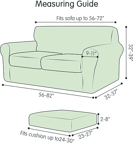 Vista 2 de CHUN YI Fundas de sofá de terciopelo de 3 piezas para sofá de 2 cojines, fundas resistentes al agua, antideslizantes, de alta elasticidad, protector
