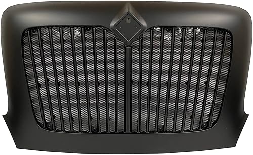 Rejilla de radiador frontal negra completa con pantalla de insectos para International TranStar 8600 2008-2018 3556409C95 disponible en Yaxa Peru