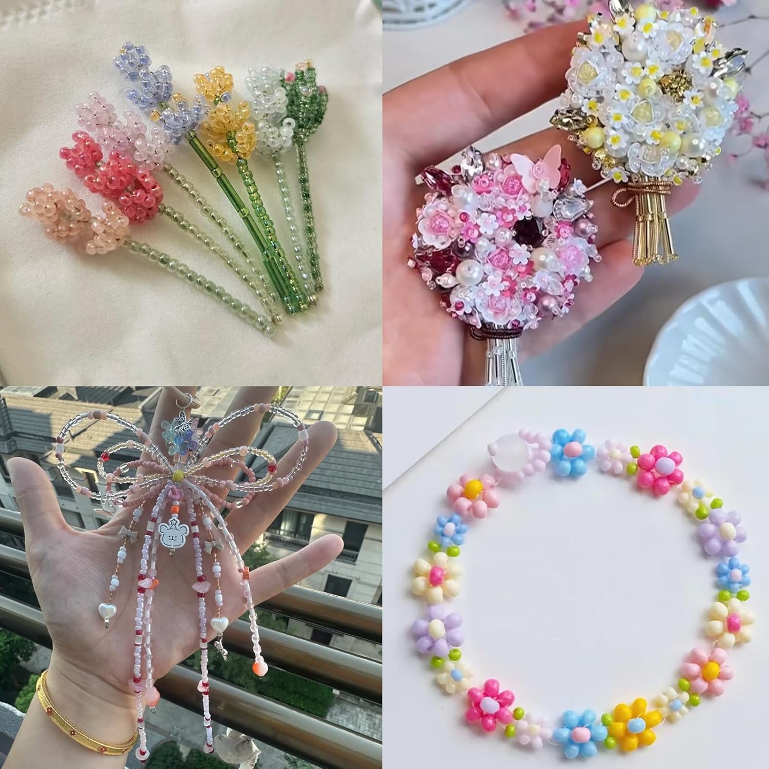 11200pcs Glass Seed Beads for DIY Crafting Bracelet Necklace Embroidery Jewelry Making Supplies (3mm, 400pcs/Color, 28 Colors, Red Scheme) - Image 7