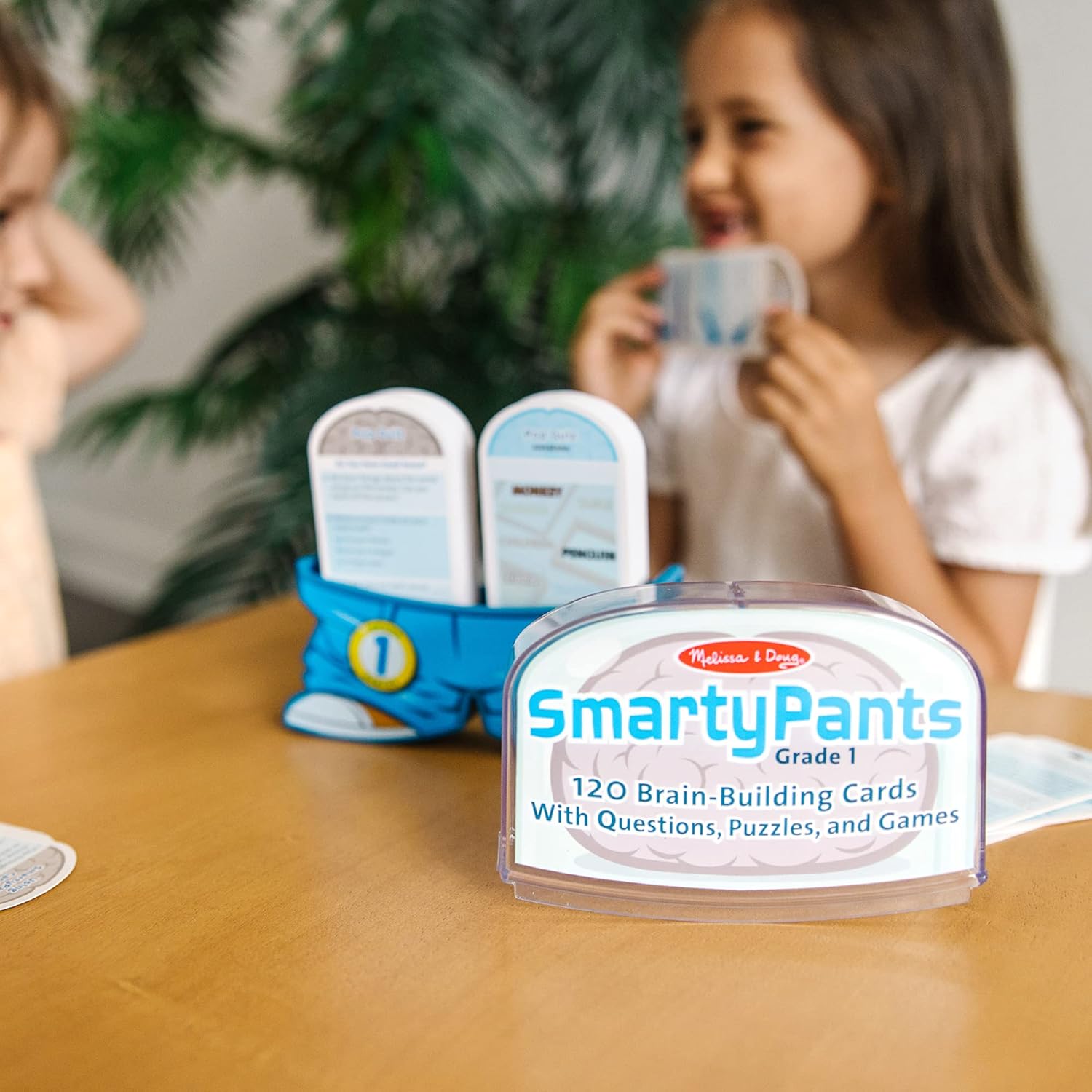 Melissa & Doug Smarty Pants 1st Grade Card Set - 120 Educational, Brain-Building Questions, Puzzles, and Games