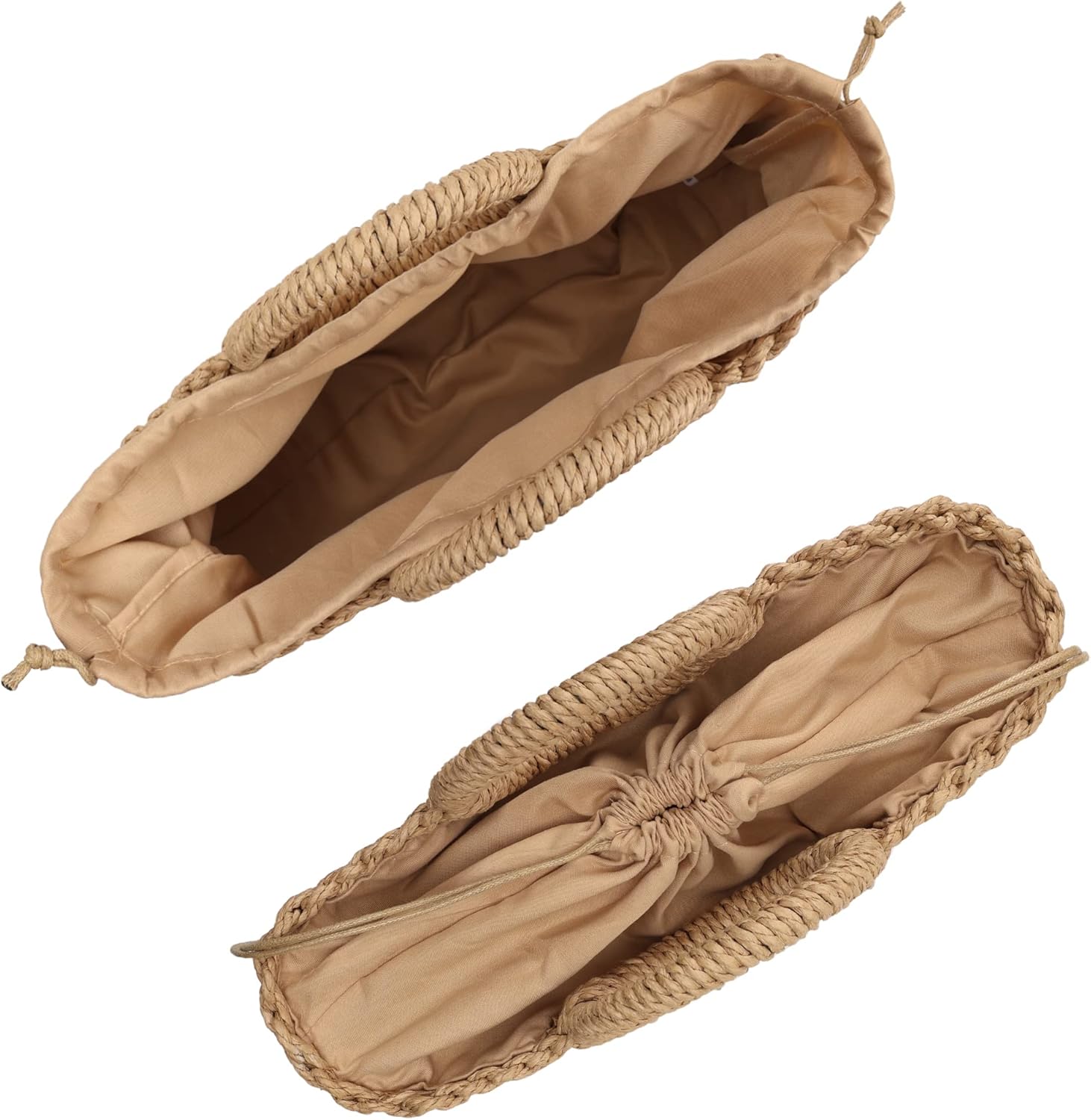 Womens Large Straw Beach Bag Woven Tote Bag Top Handle Handbag Purse for Summer - Image 5