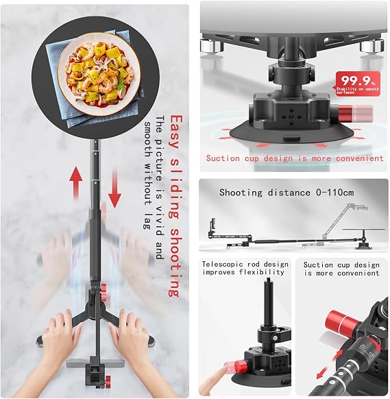 360 Video Camera Rig Panoramic Rotating Platform,Manual Camera Slider Rotating Platform Rig Camera Booth Video Camera Product Shot for Filmmakers Videographers