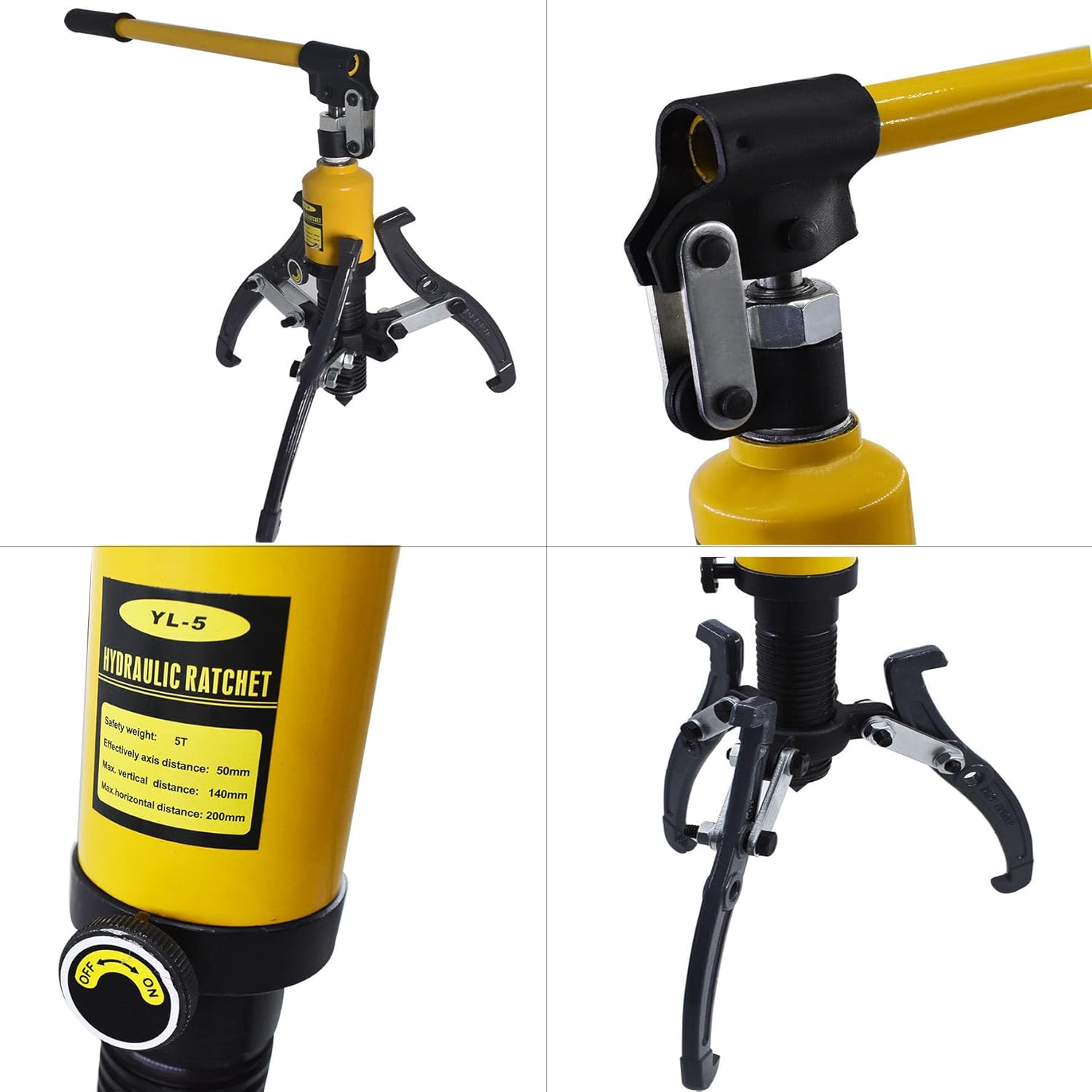 munirater 5 Ton Hydraulic Gear Puller Bearing Pulling Separator 3 in 1 Pump Oil Tube Drawing Machine