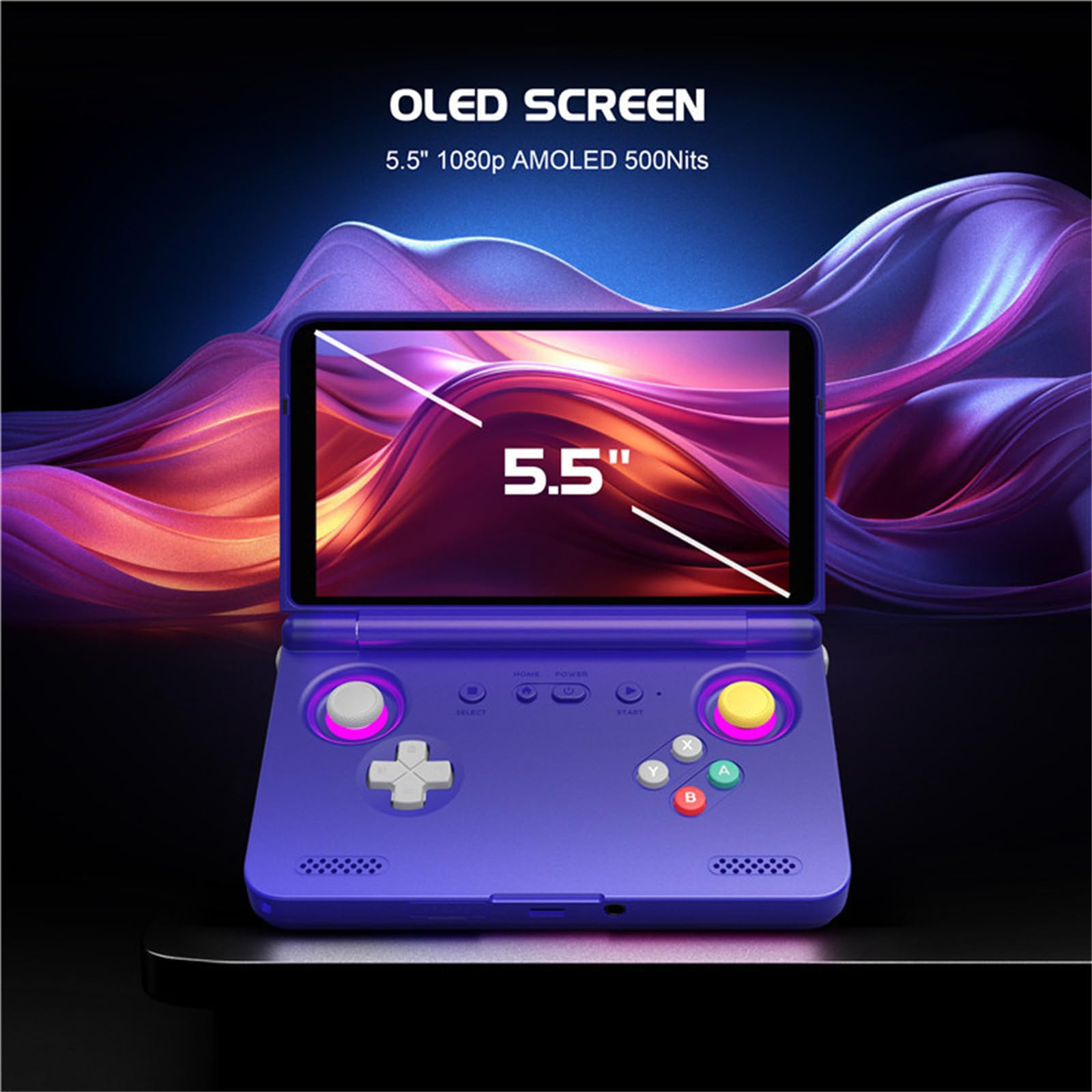 14 cm große, transparente tragbare Spielkonsole, schneller Prozessor, geringes Gewicht, reisefreundliches Design, 5000 mAh