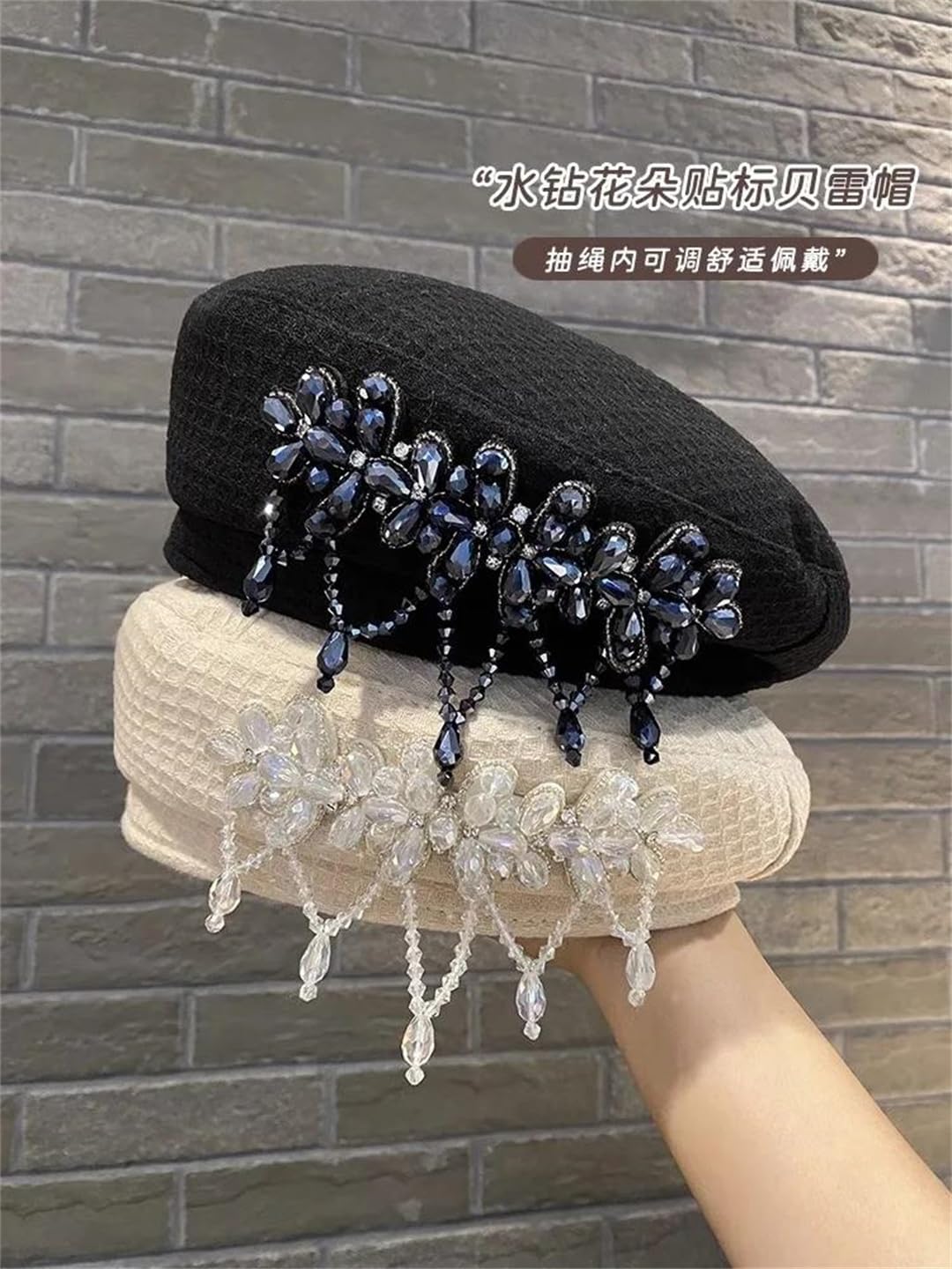 Berretto con nappe e perle per bambini, quattro stagioni, cappello da pittore