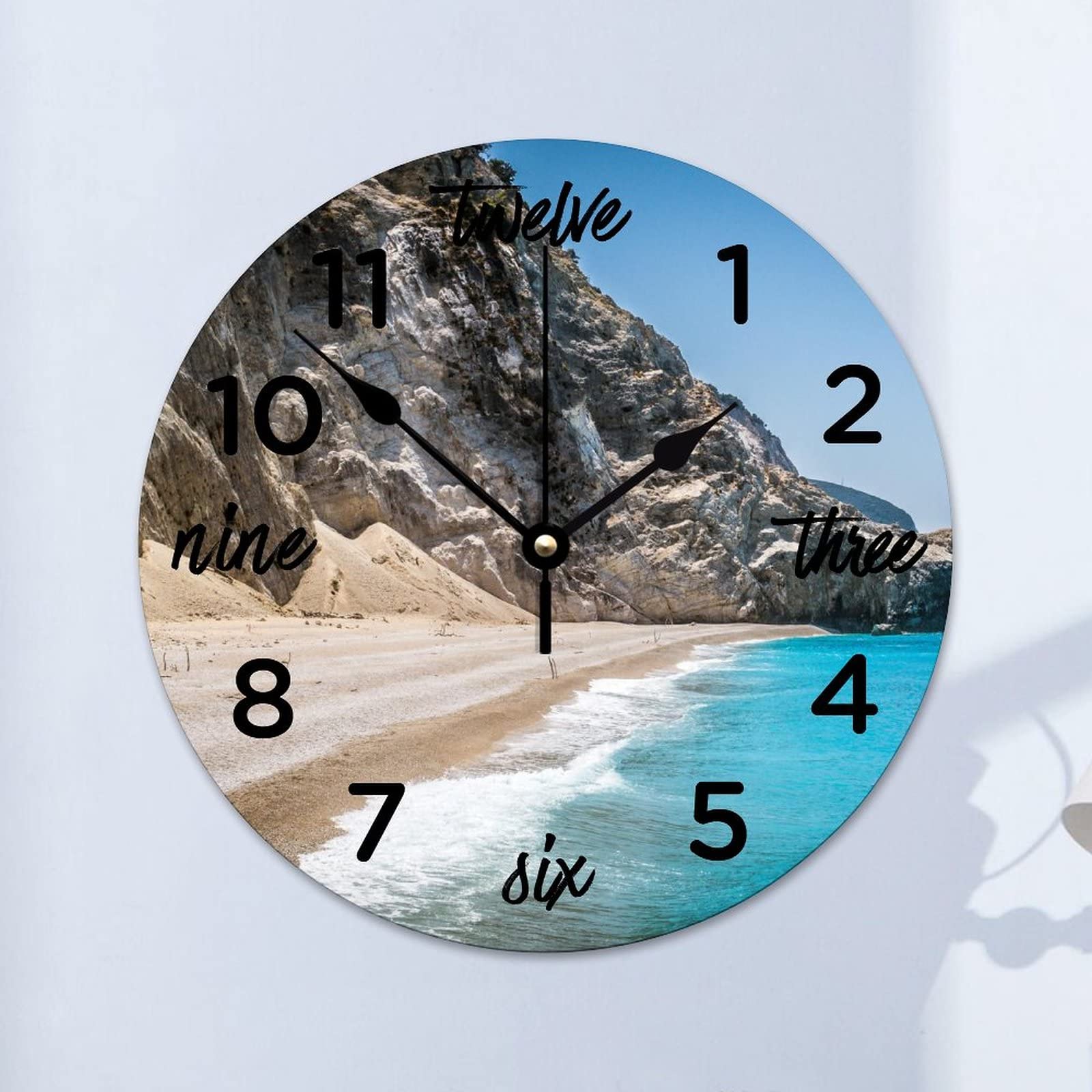 Horloge murale en bois silencieuse et sans tic-tac pour rester zen