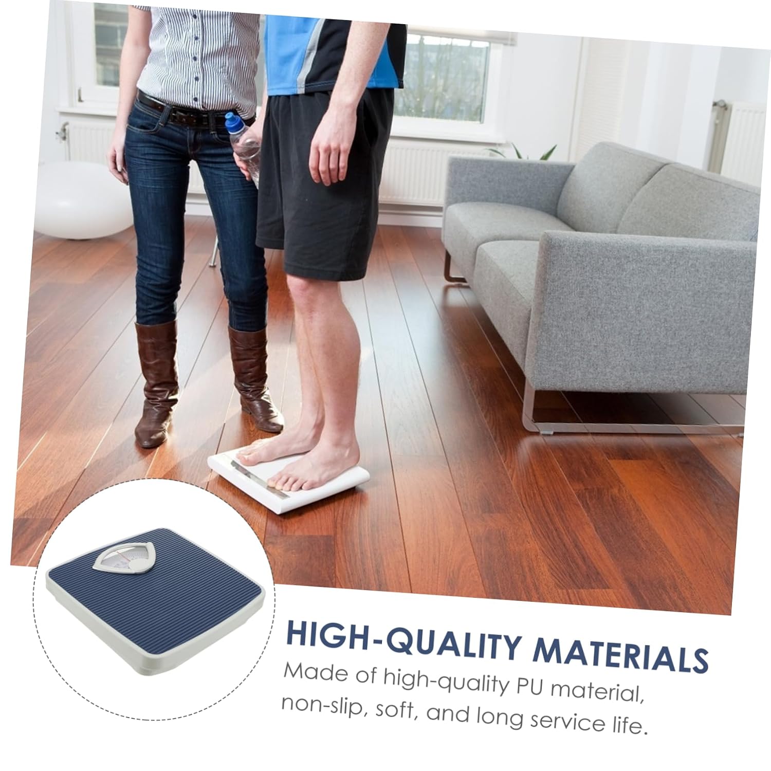 Non-Slip Mat Mechanical Body Scale Analog Rotating Dial Bathroom Scale