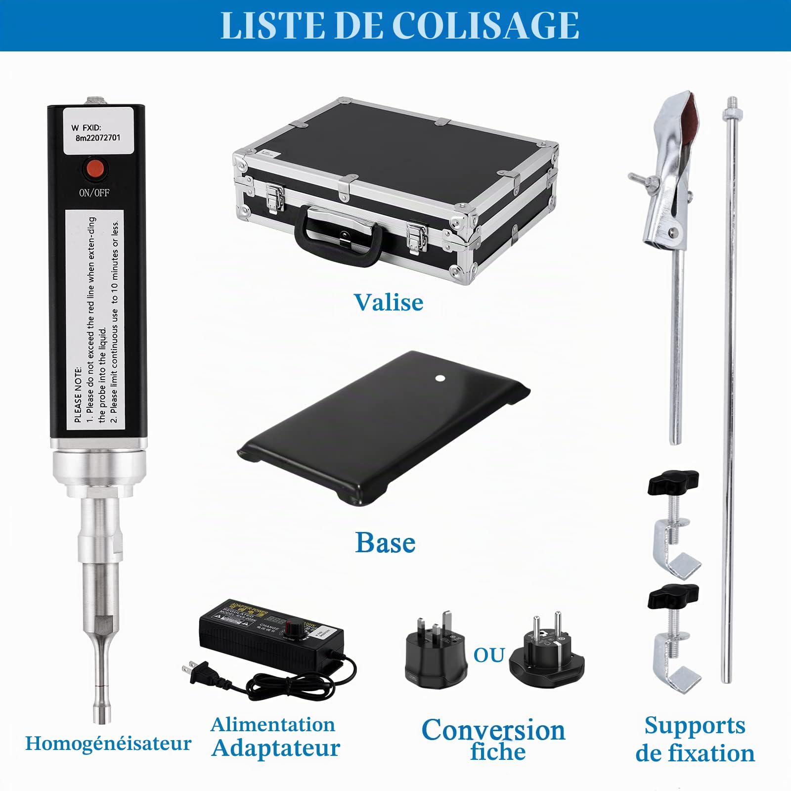 MXBAOHENG Homogénéisateur Ultrasonique Processeur Homogénéisateur à ultrasons Homogénéisateur de laboratoire pour l'extraction cellulaire, l'homogénéisation et la dispersion (500W 10mL~500mL)