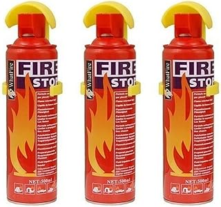 Sashik Pack of 3 Fire Extinguisher for Home,Office,Kitchen,Factory,Car,Truck and Much More Uses 500ml Each Price In India