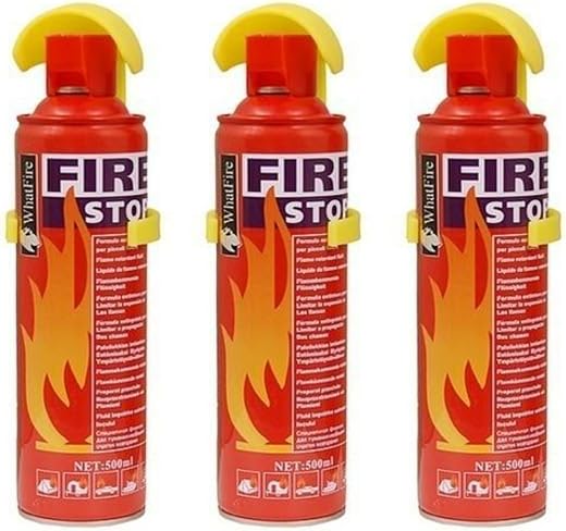 Sashik Pack of 3 Fire Extinguisher for Home,Office,Kitchen,Factory,Car,Truck and Much More Uses 500ml Each