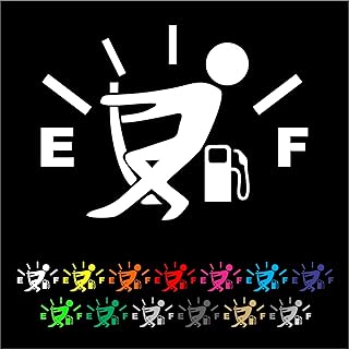 Funny Car Stickers High Gas Consumption Decal - Fuel, Gage, Empty, Stickers, Fit, Car, Trucks, Motorcycle, SUV - Multiple Sizes and Colors - Die Cut No Background (6" x 4.3")