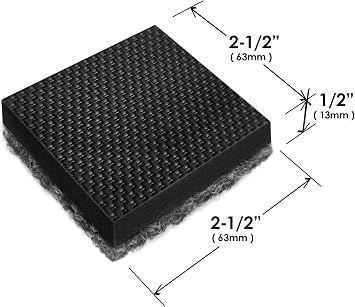 Slipstick GorillaOutdoor Weatherproof 2-1/2 Inch Furniture Sliders for Hard Surface Flooring (4 Pack) Heavy-Duty Furniture Movers for Outdoor & Indoor Sliding