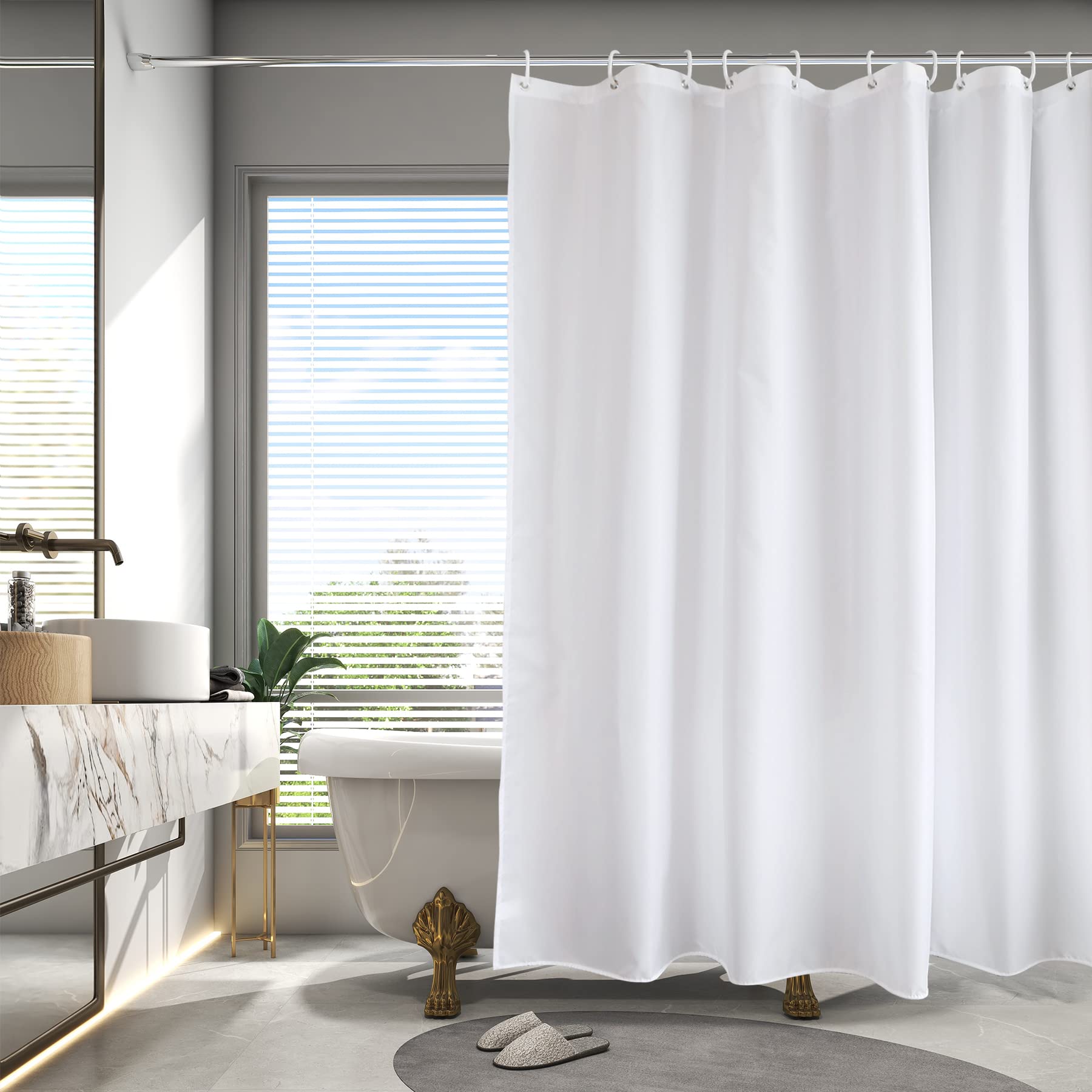 Amazon｜AooHome シャワーカーテン 巾150cm 防カビ 防水 ユニットバス