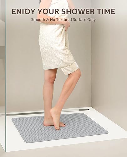 Miniatura 6 de Bligli Alfombra de bañera antideslizante, 17 x 27 pulgadas de largo, lavable a máquina, tapete antideslizante de ducha con 246 ventosas fuertes