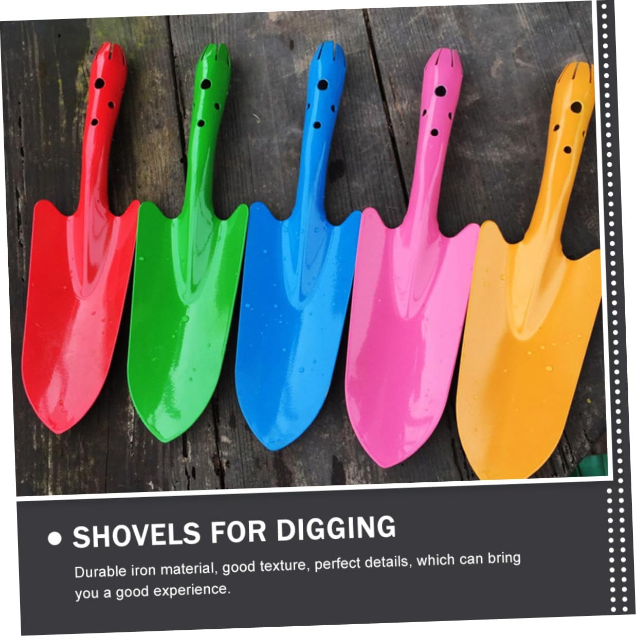 NUOBESTY 5 Stück Teiliges Buntes Hand gartenschaufel Robustem Eisen Leicht und Ergonomisch zum Graben Pflanzen und Umpflanzen für Hobbygärtner