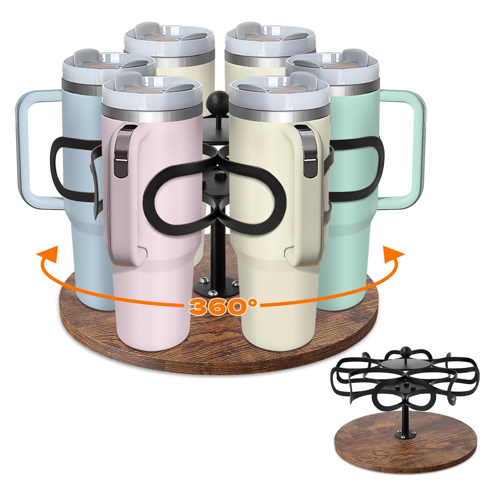 Stanley Cup Rack Cup Organizer Rotating Stanley Cup Organizer Holder - Rotating Water ...