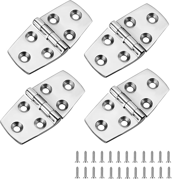 ODYSUNRAL Boat Strap Hinges, Door Hinges, 3 inch x 1.5 inches (76 x