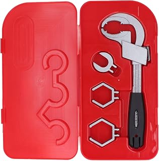 GLOGLOW Adjustable Multifunctional Bathroom Wrench Repair Disassembly Tool for Faucet Valve Connecting Pipe Shower Head - High Hardness, Sawtooth Design, Adjustable Opening Size - for