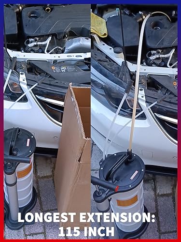 Miniatura 2 de Bomba extractora de aceite 7L Cambiador de aceite manual Evacuador de líquido de vacío Extractor para fluidos automotrices Evacuación al vacío