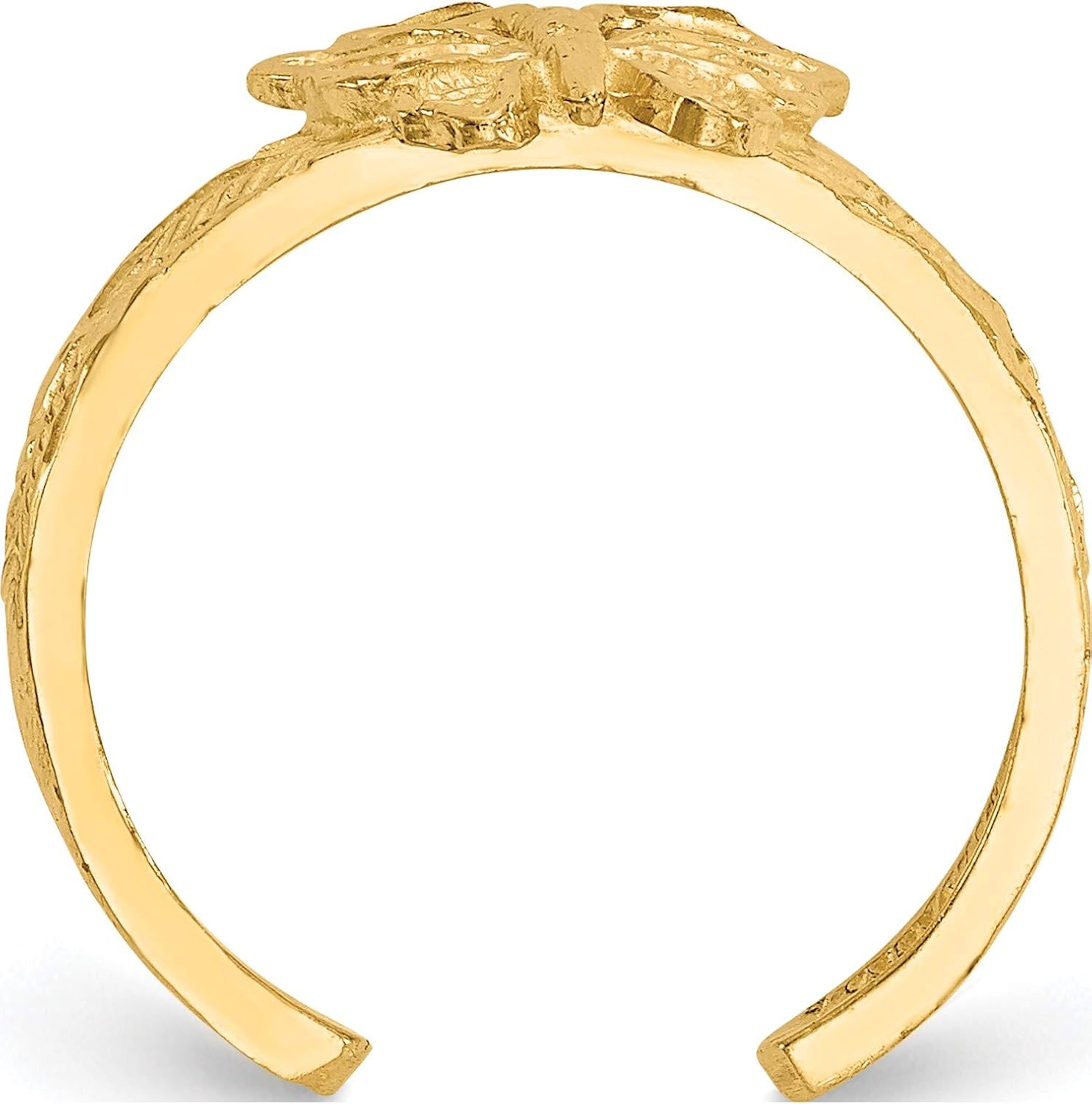 14K Yellow Gold Butterfly Toe Ring - Jewelry By Sweet Pea