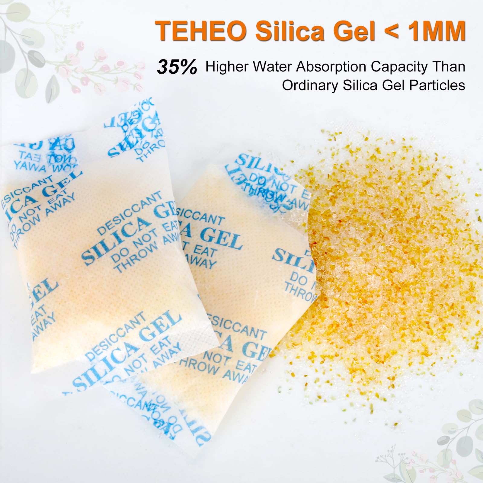 Solfac Gel 30 Confezioni Di Gel Di Silice Indicativo Arancione Dry &amp; Dry - 20 Grammi L'una, Riutilizzabile Silica Gel Riutilizzabili