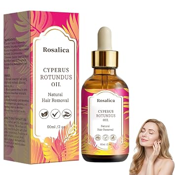 Rosalica Cyperus Rotundus Oil for Hair Removal, 3-in-1 Natural Cypress Rotundus Oil, Combines Hair Removal, Growth Inhibition and Skin Soothing, Hair Removal Oil Serum for All Skin Types 1 Bottle