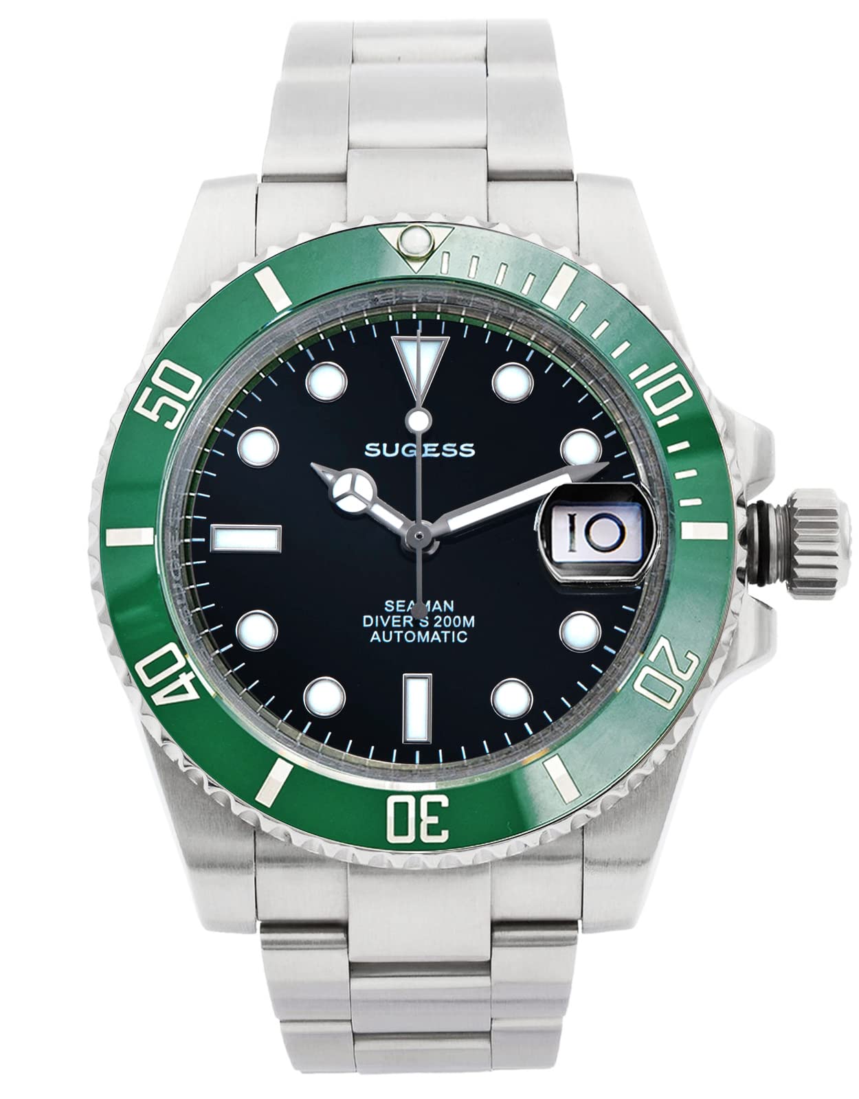 High-Beat 28800 bph Ocean Star 200M Wasserdichtigkeit 316L Edelstahl Keramik Lünette Automatische mechanische Taucher Herrenuhr SW126610LV, silber