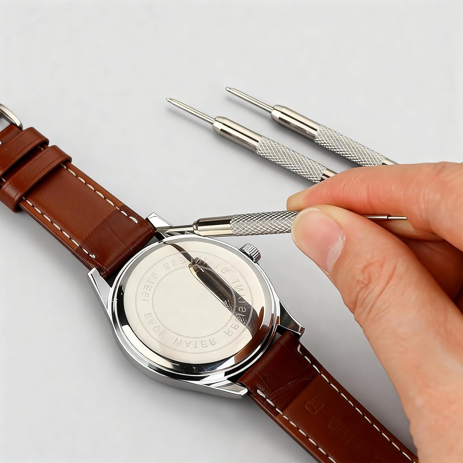 3 Pcs Watch Spring Bar Tool Set, Including Spring Bar Tweezers and Watch Band Tool, Watch Repair Kit for Band Adjustment and Link Removal, Suitable for Professional and Hobbyist