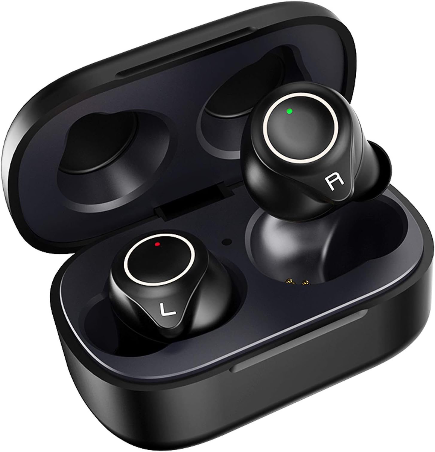 True Wireless Earbuds Bluetooth 5.0 Headphones with Stereo Audio, CVC8.0 Noise Cancelling Bluetooth Earbuds, 8H Playtime 32H with Charging Case Touch Control Earphones Built-in Mic