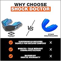 Vista 5 de Shock Doctor Gel Max - Protector bucal, protección resistente y ajuste personalizado, para adultos y jóvenes