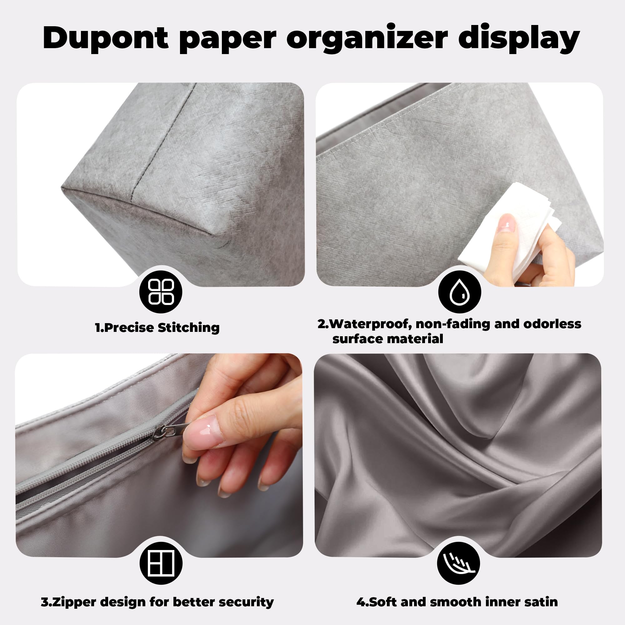 DGAZ Ligero Organizador Interior para Keepall 45, Gris Mouette