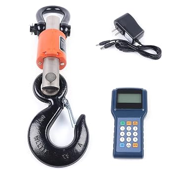 10 Ton/22000lb Wireless Crane Scale Heavy Duty 10000kg Industrial Hanging Scale Rechargeable Digital Hanging Scale w/Remote Control