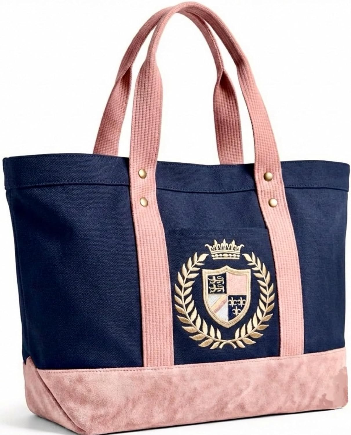 Matching 4-Pcs Gift Set: Cotton Cropped Loose Pullover, Canvas Tote, 18K Plated Necklace, Doll Bag Charm Outfit (No Doll)