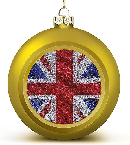 Miniatura 52 de Bandera colombiana inastillable mate bolas de Navidad para corona de árbol decoración del hogar, 1 unidad Bandera roja-colombiana,Golden-boobs