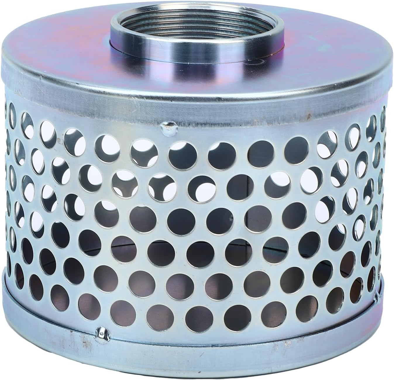 Hyuduo 2 Inch Round Hole Suction Strainer, Galvanized Carbon Steel NPT