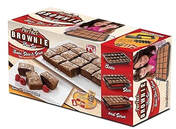 BeFunky Perfect Brownie Pan Set Non Stick Brownie Pans with Dividers, High Carbon Steel Baking Pan, Makes 18 Pre-Cut Brownies All at Once