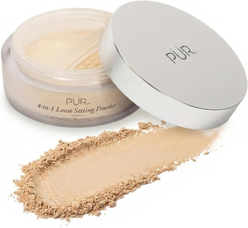 PÜR 4-in-1 Loose Setting Powder - Setting Powder | Lightweight Setting Powder - Softly Sets Makeup, Diffuses Shine and Creates a Smooth, Refined-Looking Complexion Finish