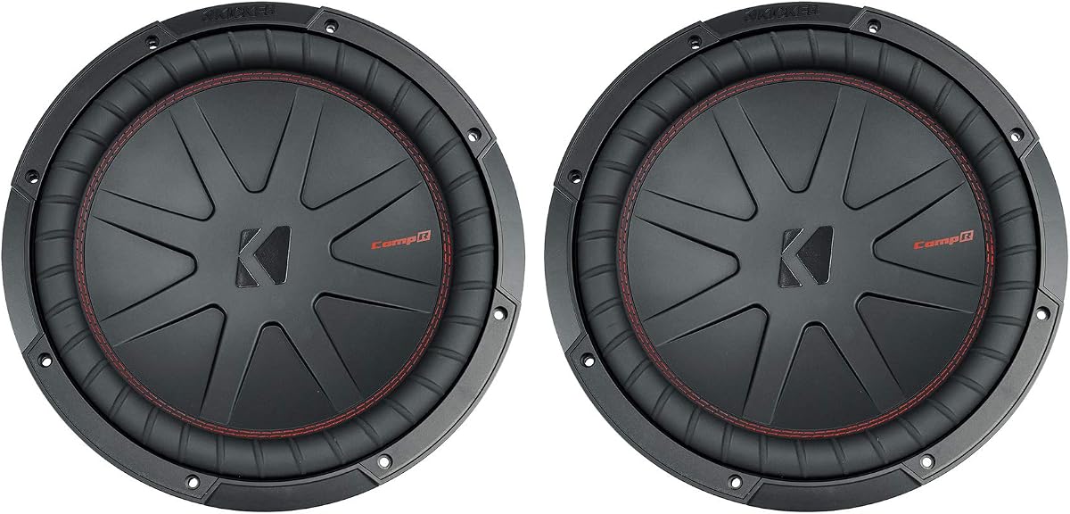 (2) Kicker 48CWR124 COMPR12 2000 vatios 12" subwoofers de audio para automóvil Subs CWR12-4
